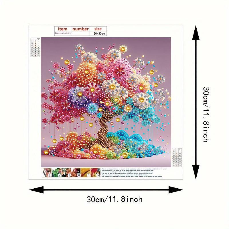 DIY Diamond Art Painting Kit, Colorful Tree Pattern Diamond Art Painting without Frame, Handmade Art Crafts for Home Decor, Wall Decor