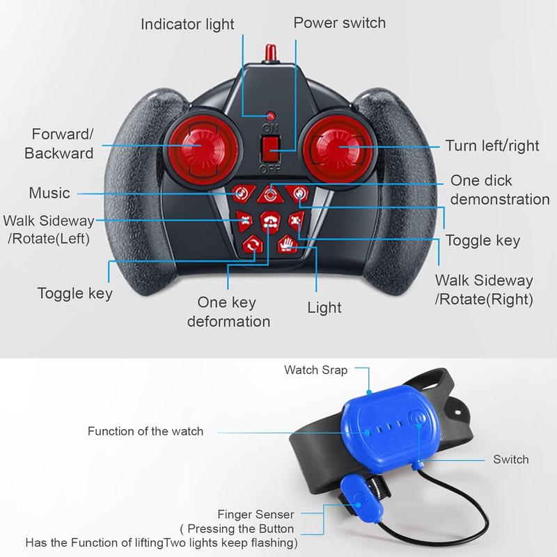 4WD Gesture Sensing RC Stunt Car - 360° Rotate, Off-Road Drift with Lights & Music, Remote Control Toy for Kids 6-12, Perfect Birthday & Xmas Gift