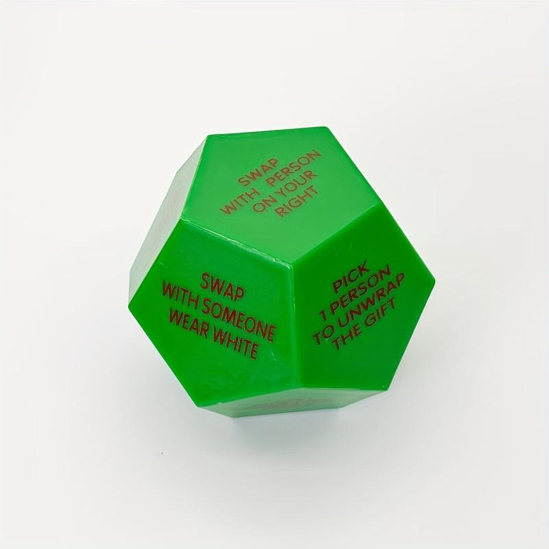 [Customer Favorite] Christmas Party Favor Dice - 3x3 Inch Santa Gift Exchange Game, 12 Unique Sides for Festive Holiday Fun & Family Entertainment Holiday Decorations