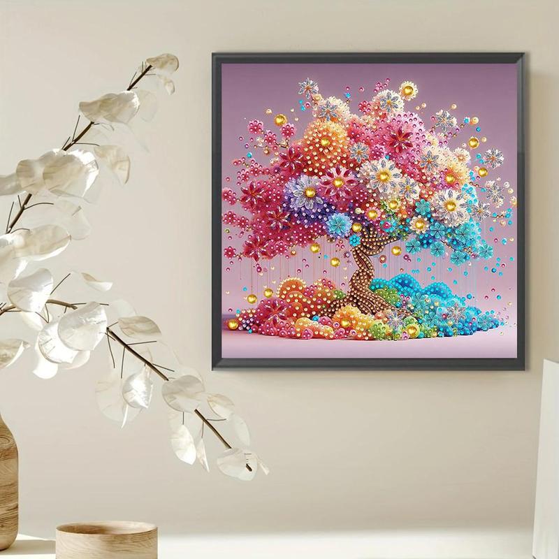 DIY Diamond Art Painting Kit, Colorful Tree Pattern Diamond Art Painting without Frame, Handmade Art Crafts for Home Decor, Wall Decor