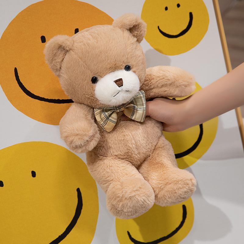 30cm 11.81in Bow Tie Teddy Bear Plush Toys Soft Teddy Bear Stuffed Plush Dolls Cute Bear Plushies Halloween Gift Cartoon Bear Pillow for Bedroom