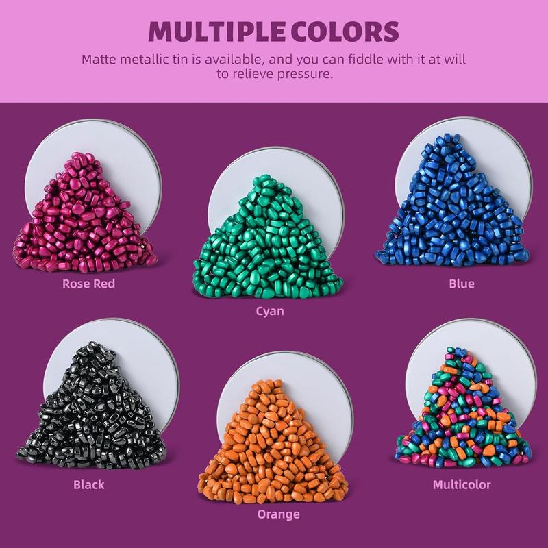 Magnetic Ferrite Putty Rocks,Multicolor More Than 300 Weak Magnetic Smooth Ferrite Pebbles, Magnet Rock Desk Toys and Time-Killer for Adults