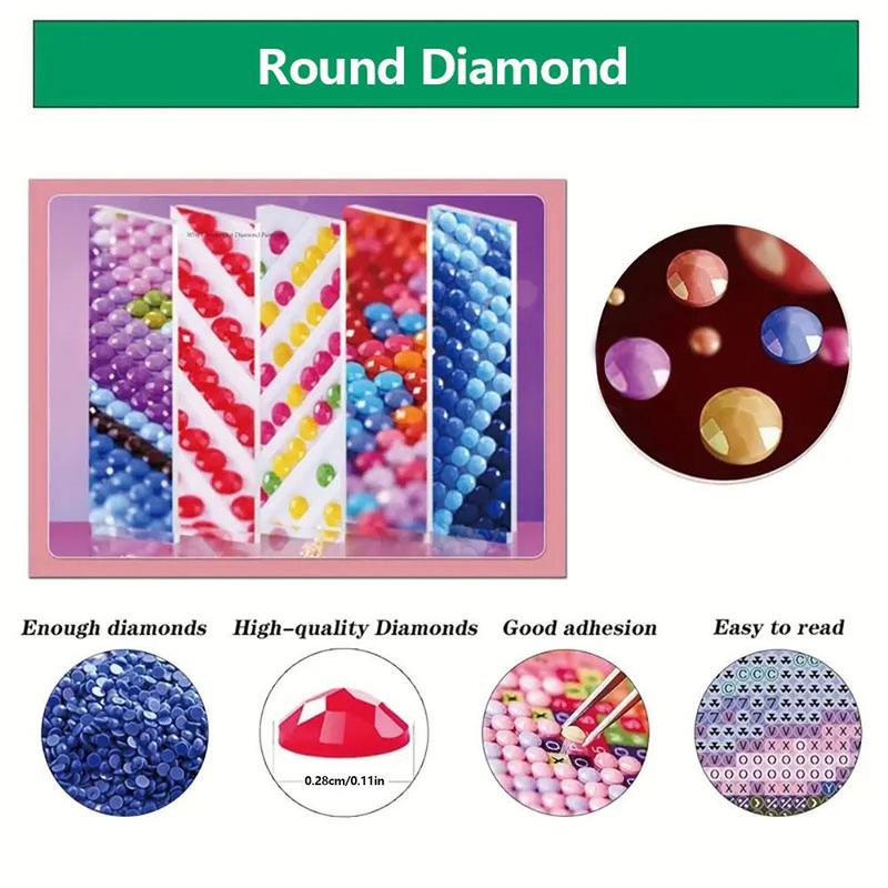 Cartoon Stitch Pattern Diamond Arts Colorful Painting Kit without Frame, DIY 5D Diamond Arts Crafts for Bedroom Home Wall Decor