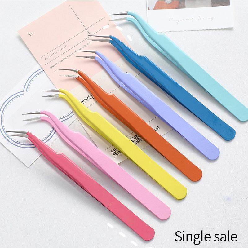 Stainless Steel Tweezers, 1 Count Random Color DIY Scrapbooking Supplies, Planner Tool Gadget, Scrapbooking Tools for Home School Office, Christmas Gift