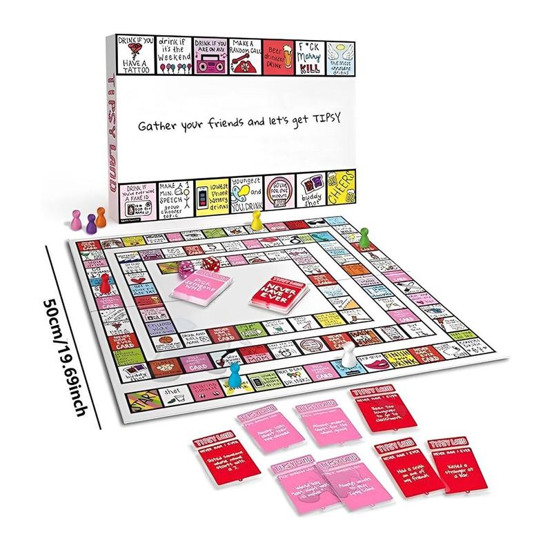 Party Board Game, 1 Set Fun Drinking Board Game for Parties, Couples Game Night Drinking Game, Adult Drinking Game for College or Bachelor Party