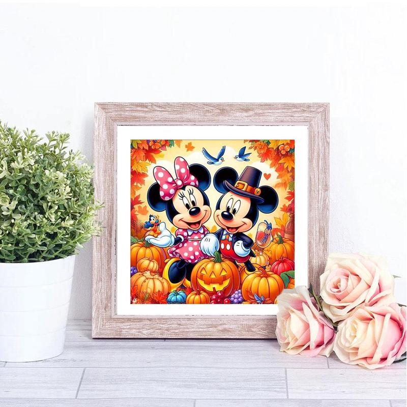 Cartoon Pattern DIY Diamond Arts Colorful Painting Kit, Diamond Arts Colorful Painting without Frame, Handmade Craft Wall Art Decoration