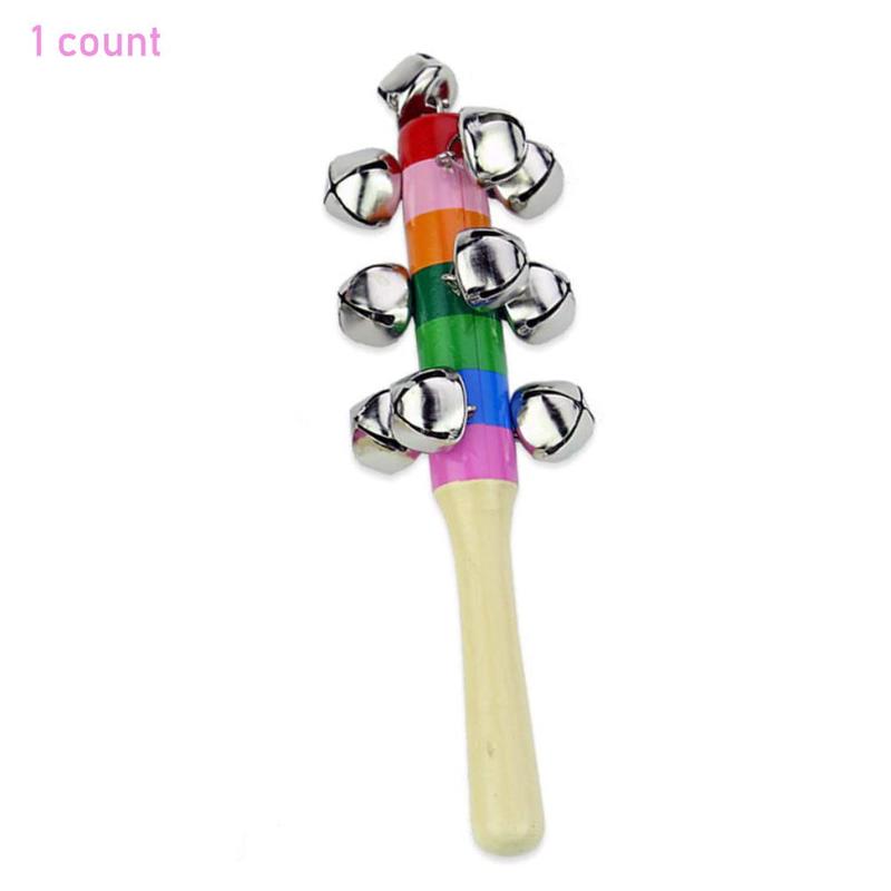 Christmas Colorful Hand Jingle Bell for Children without Box, Educational Toy for Boys and Girls, Musical Instruments & Accessories, Christmas Gift