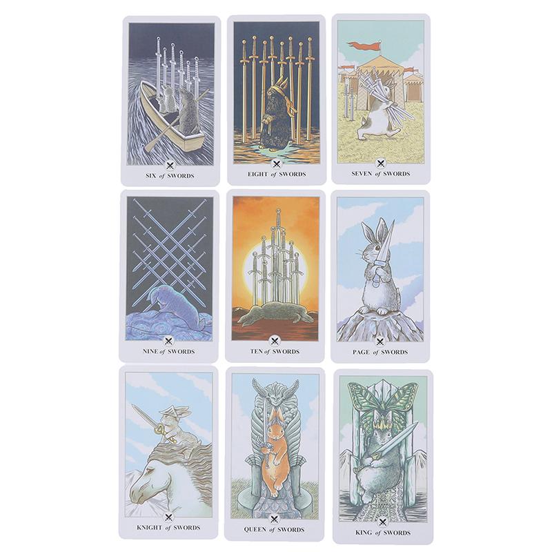 New Fashion 78pcs Tarot Lunalapin Rabbit Tarot Deck Tarot Cards Tarot Card Game Party Game  Funny Toys