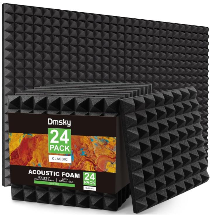 24 Pack Sound Proof Foam Panels Studio Acoustic Foam Panels,1