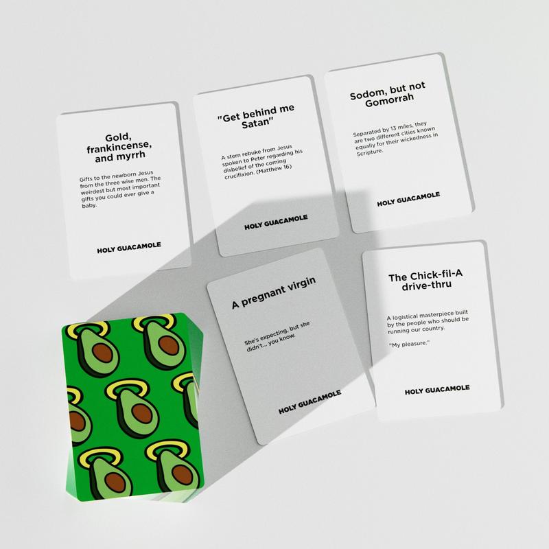 Holy Guacamole - Church Game for Party People - Christian Guessing Game (Explain, Charades, One-Word) - 360 Bible Cards - Bible Trivia for Families, Small Groups, Youth Groups, Bible Studies