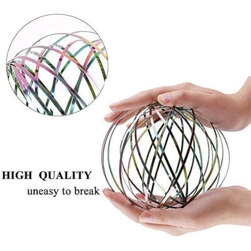 Geometric Portable Magic Fashion Flow Bracelet - Easy to Use - 3D Bracelet Spiral Toy, Spinning Bracelet Spiral for Children and Adults Stress Relief Calming Sensory Dance Toy Festival Toy Kinetic Art