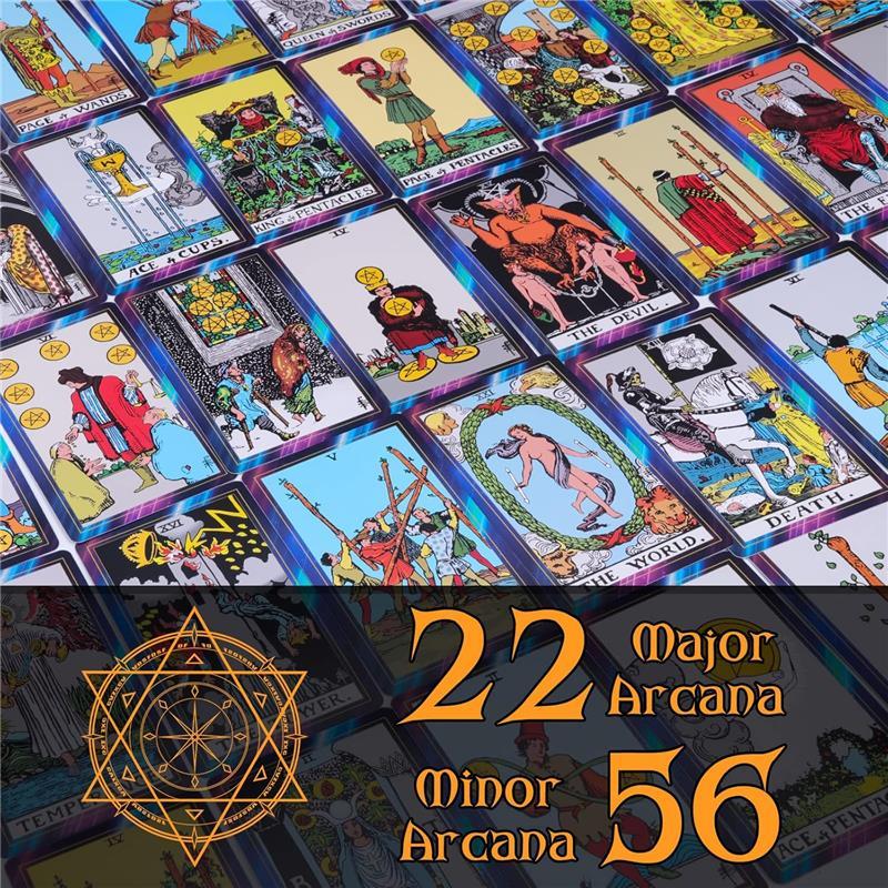 18-Piece Tarot Card Set | 78 Cards, Crystal Jars, Chakra Stones, Pendulum, Cloth & Velvet Bag | Beginner-Friendly Guide Book