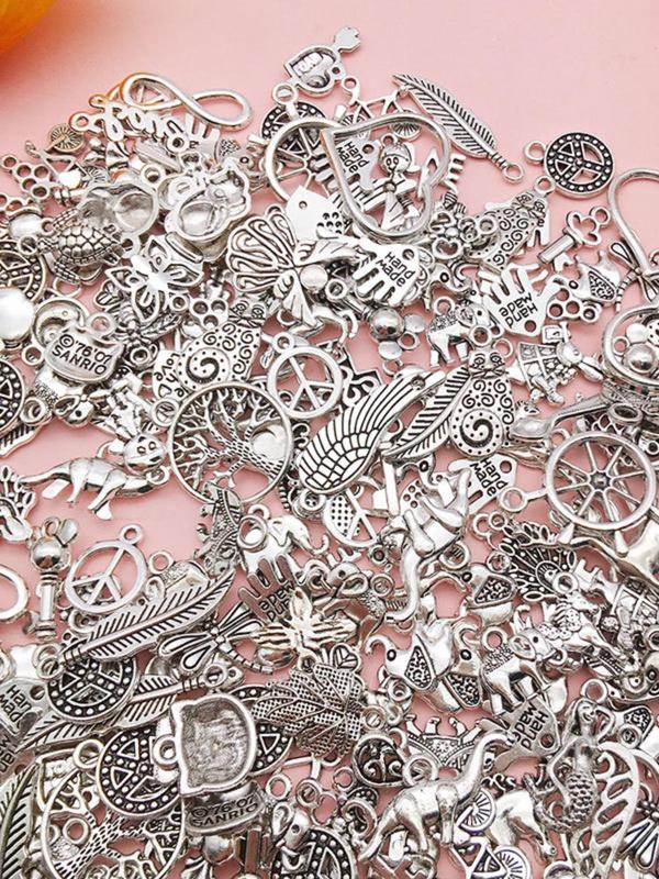 Vintage Style Alloy Pendant, 30 50pcs DIY Jewelry Accessories for Bracelet & Necklace & Earrings Making, Trendy All-match & Exquisite Jewelry for Birthday Gift