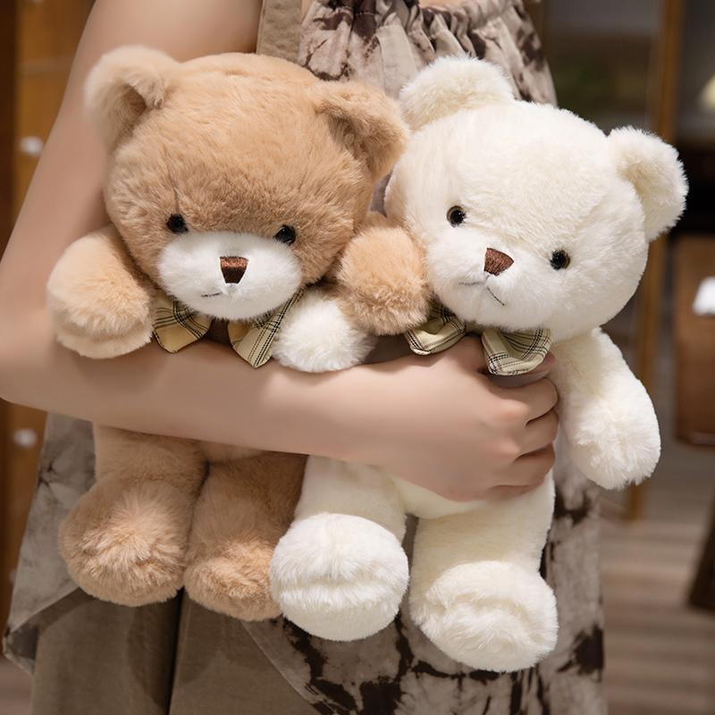 30cm 11.81in Bow Tie Teddy Bear Plush Toys Soft Teddy Bear Stuffed Plush Dolls Cute Bear Plushies Halloween Gift Cartoon Bear Pillow for Bedroom