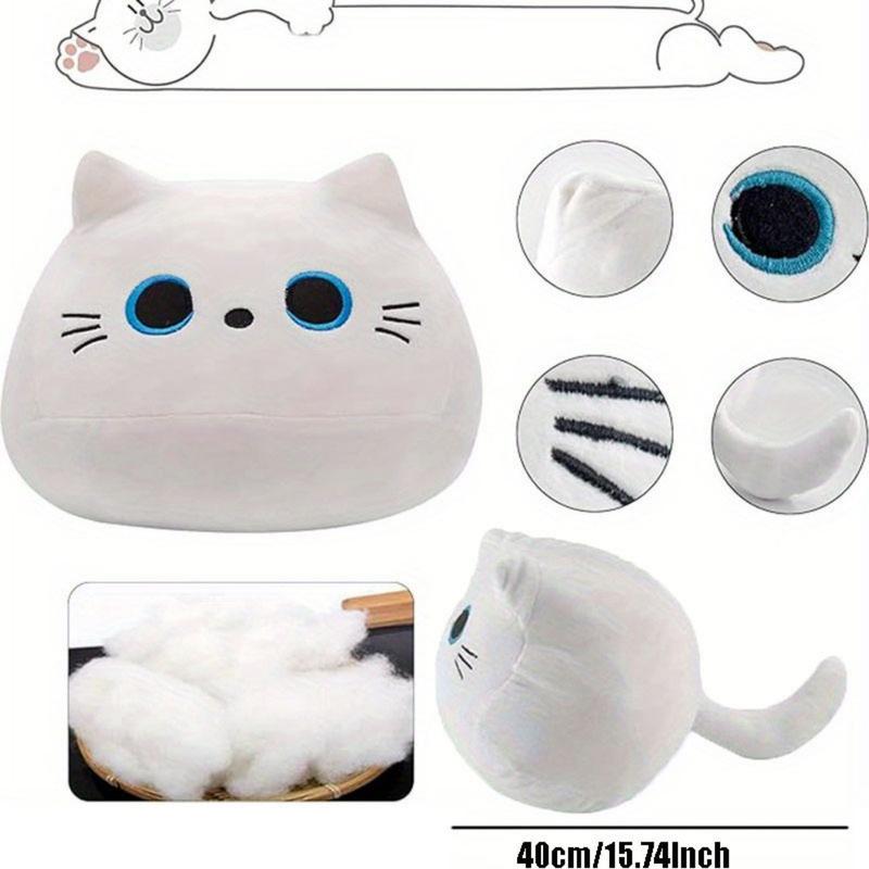 1 4Pcs 3D Cat Plush, Soft Cute Cat, Plush Stuffed Animal Kawaii Cushion for Home Decor, Birthdays, Valentine's Day, Accessories