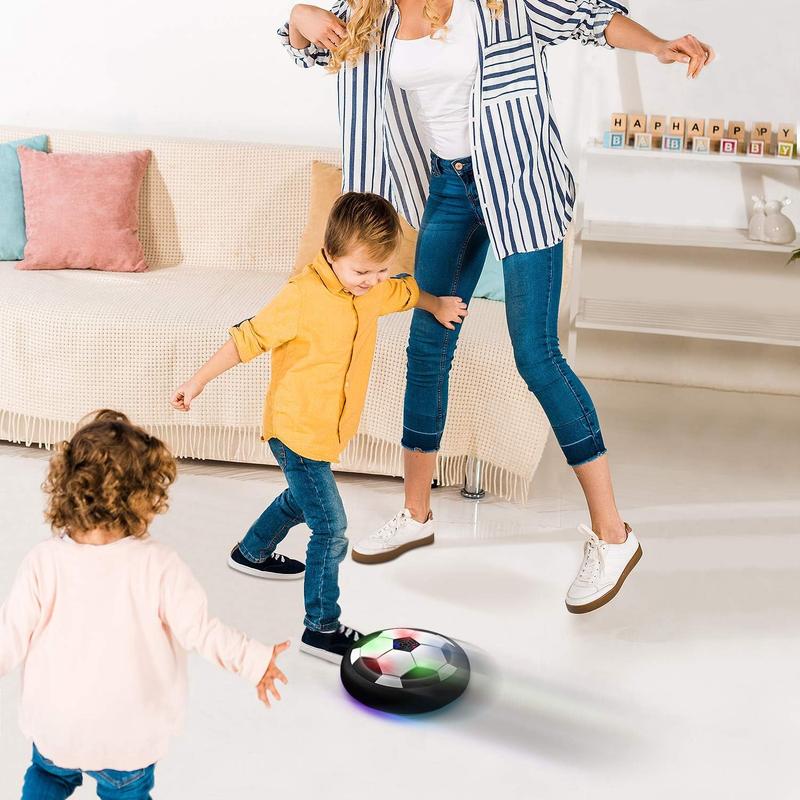 Hover Soccer Ball for Kids | Rechargeable Air Floating Soccer with LED Lights & Upgraded Foam Bumper | Indoor Soccer Gifts for Boys & Girls Ages 3-12 | Fun Birthday Gift for Kids 3-8 Years Old