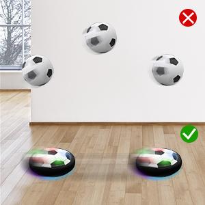 Hover Soccer Ball for Kids | Rechargeable Air Floating Soccer with LED Lights & Upgraded Foam Bumper | Indoor Soccer Gifts for Boys & Girls Ages 3-12 | Fun Birthday Gift for Kids 3-8 Years Old