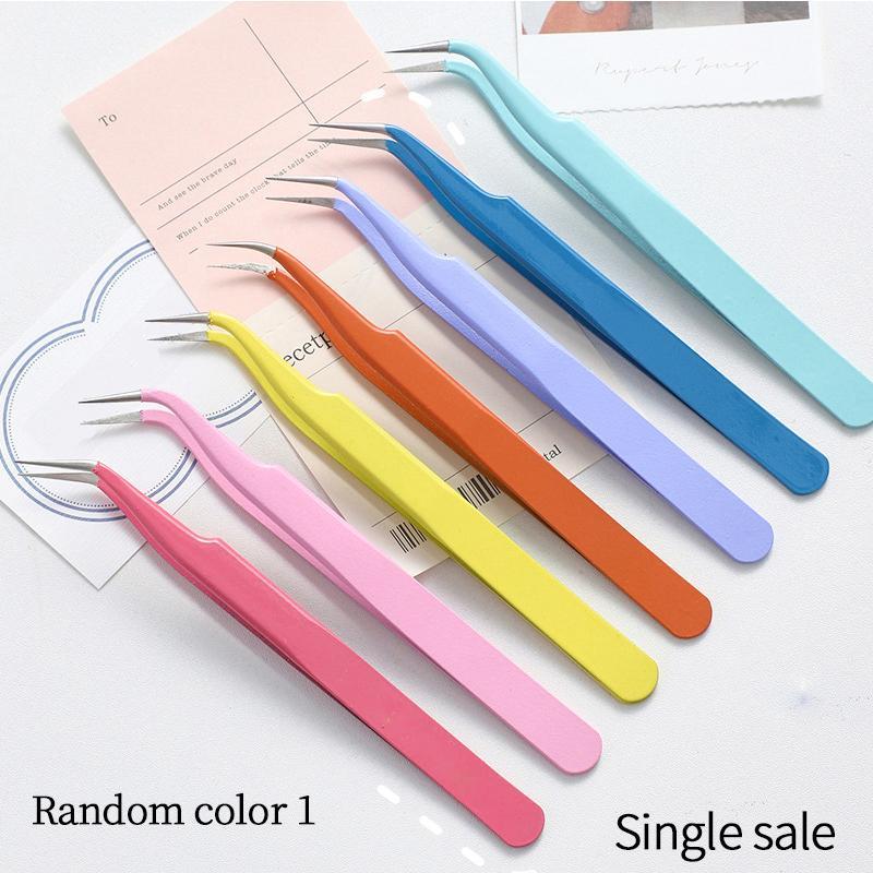 Stainless Steel Tweezers, 1 Count Random Color DIY Scrapbooking Supplies, Planner Tool Gadget, Scrapbooking Tools for Home School Office, Christmas Gift