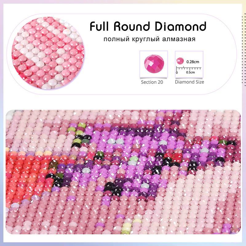 Cartoon Pattern DIY Diamond Arts Colorful Painting Kit, Diamond Arts Colorful Painting without Frame, Handmade Craft Wall Art Decoration