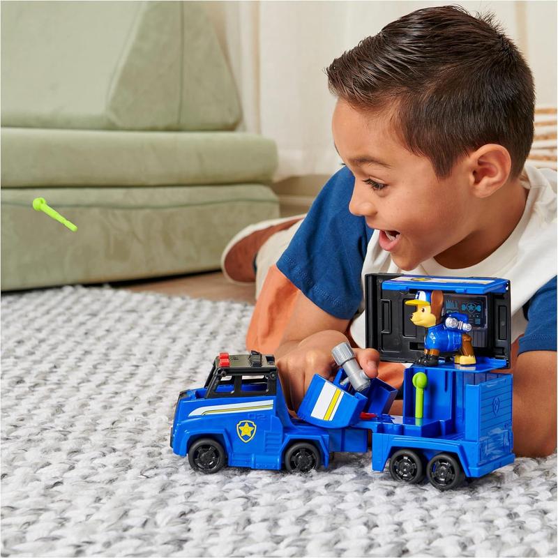 Paw Patrol, Big Truck Pup’s Chase Transforming Toy Trucks with Collectible Action Figure, Kids Toys for Ages 3 and up