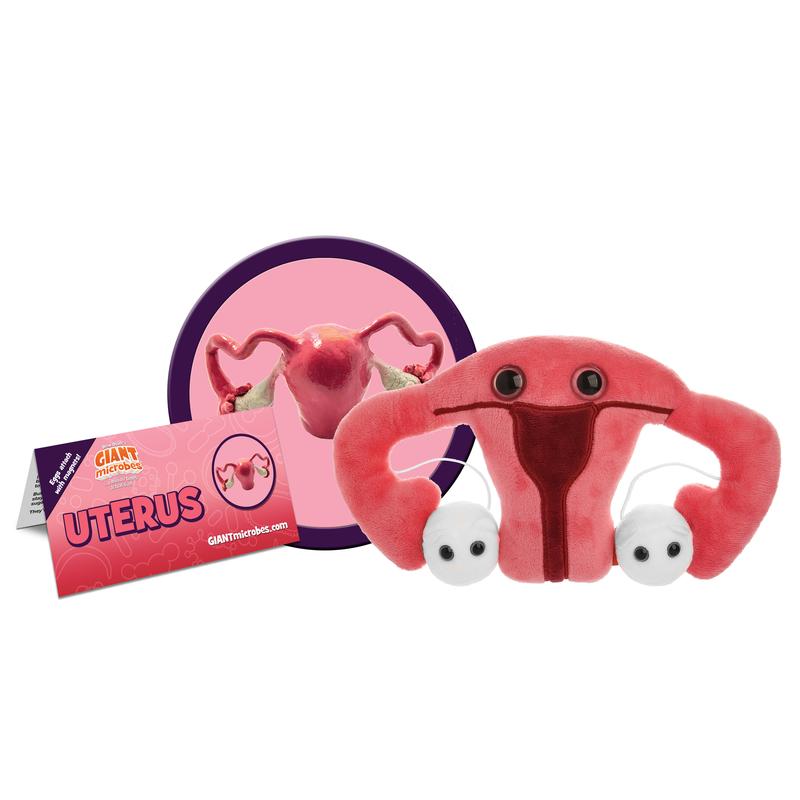 GIANTmicrobes Uterus Plush, Uterus Gifts, Hysterectomy Gifts, Obgyn Gifts, Feminist Gifts, Fertility Gift, Uterus Stuffed Animal, Endo Gifts