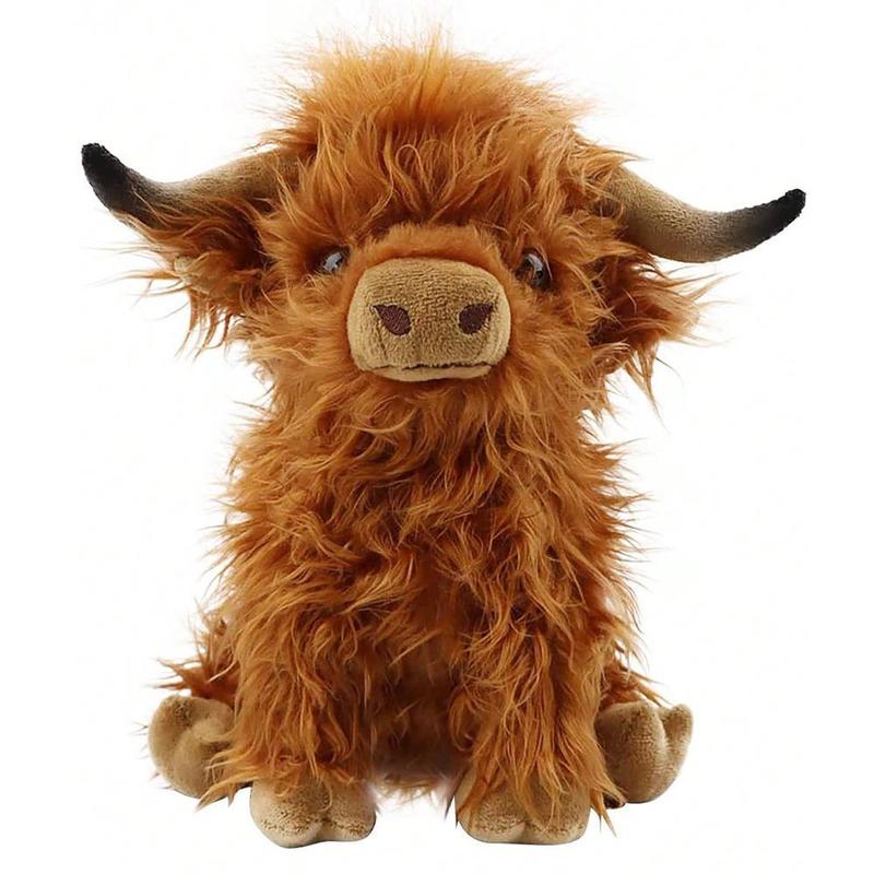 Highland Cow Plush Toy, 1 Count Cute Stuffed Animal Toy, Soft Plush Toy, Comfortable Hand Feel, Best Home Decoration, Christmas Gift