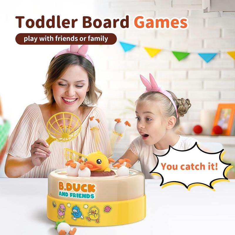 B.Duck Games for Kids Age 4-6, Bounce and Catch Duck Board Games for Kids 4-8, Family Board Games for 5-7 Boys Girls, Birthday Gifts Christmas Party Games for Toddlers 3-5