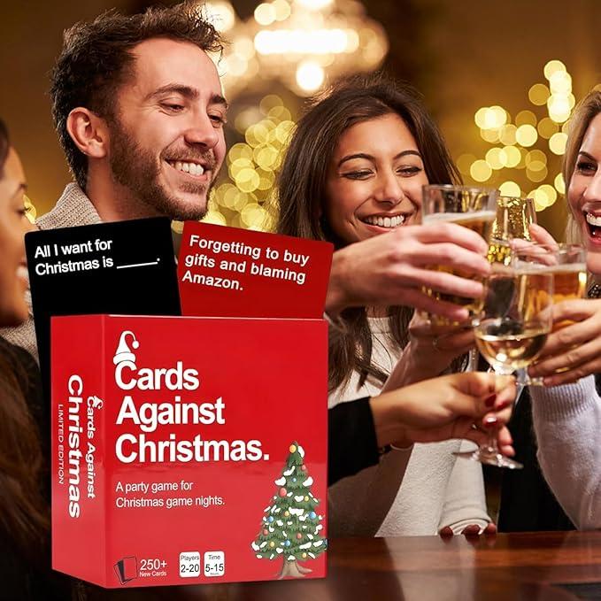 Cards Against Christmas - Game for ChristmasNights,A Party Cards Game for Christmas GameNight,250+ Question Cards Expansion Set,Conversation Card Games for Adults Parties