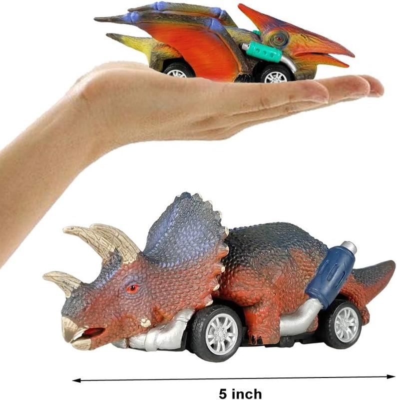 Dinosaur Toy Pull Back Cars,6 Pack Dino Toys for 3 Year Old Boys Girls and Toddlers,Boy Toys Age 3,4,5 and Up,Pull Back Toy Cars,Dinosaur Games with T-Rex