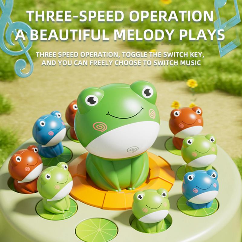 Boys Girls Frog Pop Out Catch Toys for Ages 3-13, Music Rotate Launch Interactive Kids Toys, 3 Years Old Boys Girls Toy Gifts