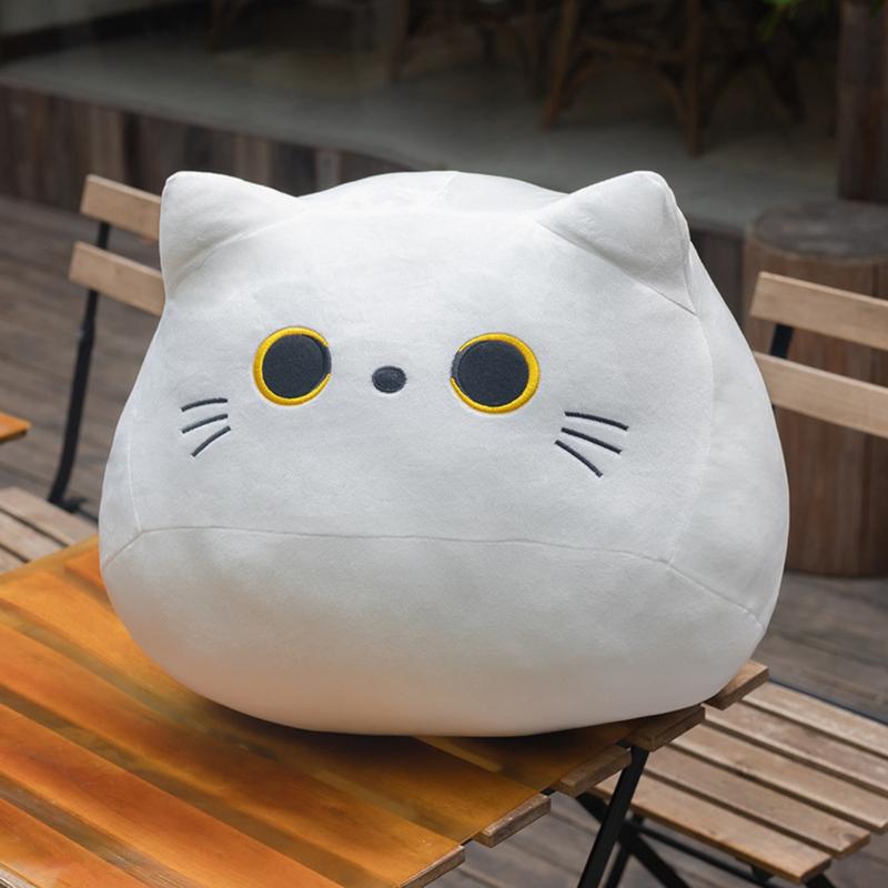 1 4Pcs 3D Cat Plush, Soft Cute Cat, Plush Stuffed Animal Kawaii Cushion for Home Decor, Birthdays, Valentine's Day, Accessories