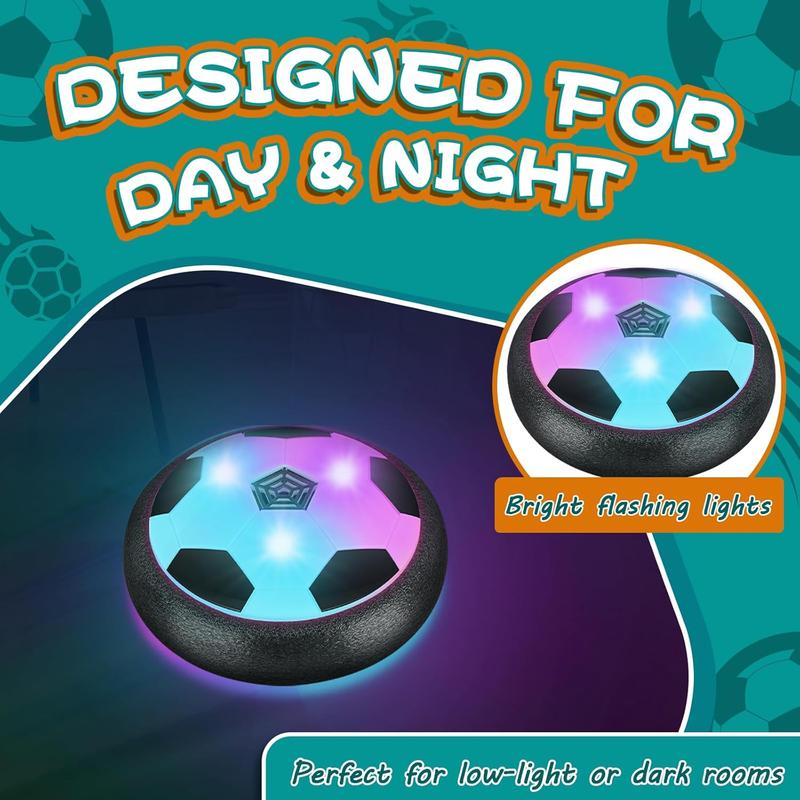 Hover Soccer Ball for Kids | Rechargeable Air Floating Soccer with LED Lights & Upgraded Foam Bumper | Indoor Soccer Gifts for Boys & Girls Ages 3-12 | Fun Birthday Gift for Kids 3-8 Years Old