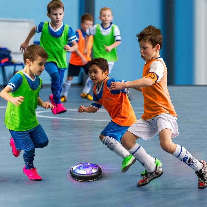 Hover Soccer Ball for Kids | Rechargeable Air Floating Soccer with LED Lights & Upgraded Foam Bumper | Indoor Soccer Gifts for Boys & Girls Ages 3-12 | Fun Birthday Gift for Kids 3-8 Years Old