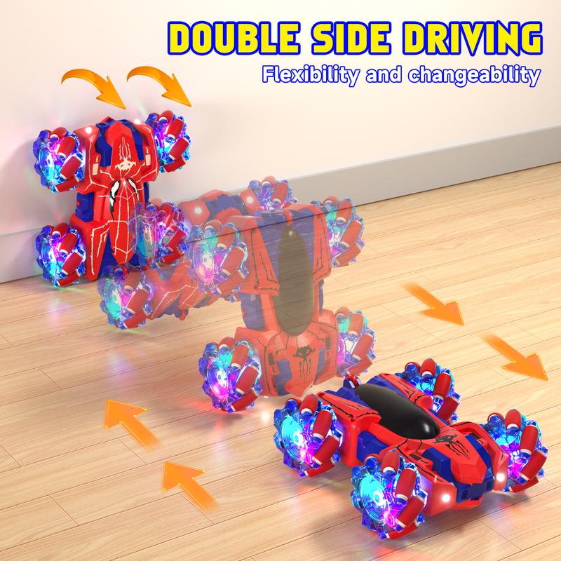 Spider Remote Control Car-Double Sided RC Stunt Car Outdoor Toys For Kids, 360° Flip 4WD Rechargeable Race Car, Girls Boys Gifts, 360° Rotating RC Stunt Car