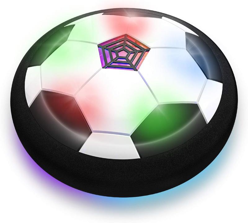 Hover Soccer Ball for Kids | Rechargeable Air Floating Soccer with LED Lights & Upgraded Foam Bumper | Indoor Soccer Gifts for Boys & Girls Ages 3-12 | Fun Birthday Gift for Kids 3-8 Years Old