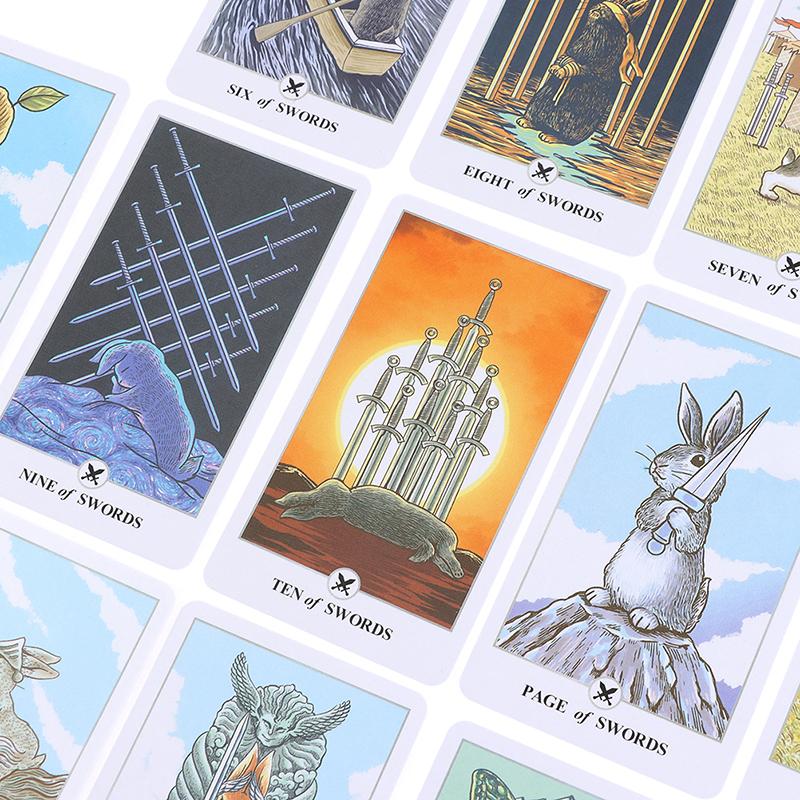 New Fashion 78pcs Tarot Lunalapin Rabbit Tarot Deck Tarot Cards Tarot Card Game Party Game  Funny Toys