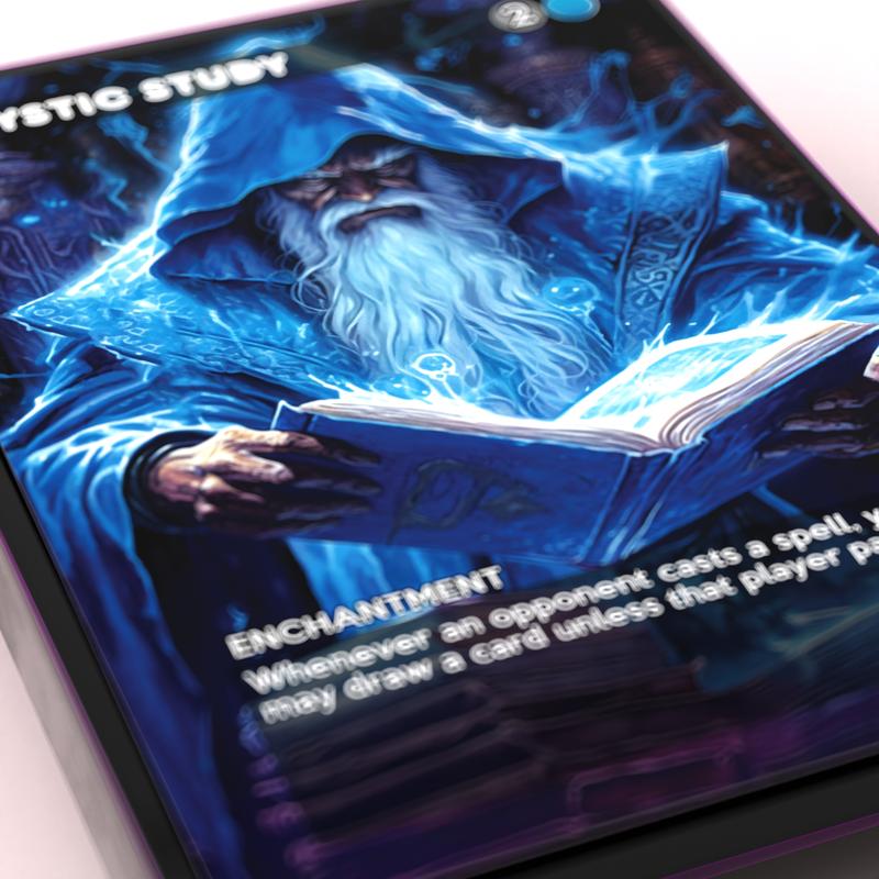 Rhystic Study Proxy Playset - (4 Copies) Perfect for Your Commander Deck