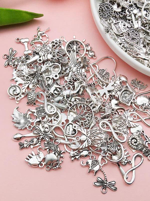 Vintage Style Alloy Pendant, 30 50pcs DIY Jewelry Accessories for Bracelet & Necklace & Earrings Making, Trendy All-match & Exquisite Jewelry for Birthday Gift