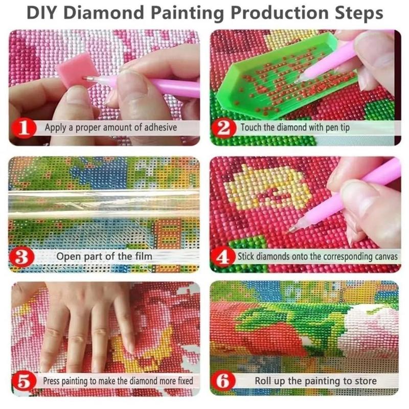 5D DIY Diamond Arts Colorful Painting Kit, Dragon Pattern Diamond Arts Colorful Painting without Frame, DIY Decor Painting for Bedroom