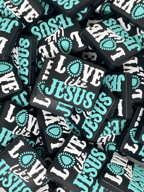 Love Like Jesus Focal Beads | Jesus Beads | Colorful Bead | Faith Beads