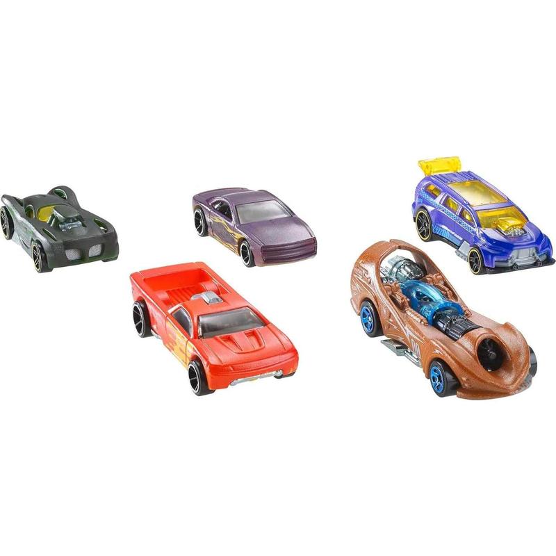 Hot Wheels Color Shifters Toy Cars 5-Pack, Set of 5 1:64 Scale Vehicles that Change Color in Cold or Warm Water (Styles May Vary) ( Exclusive)