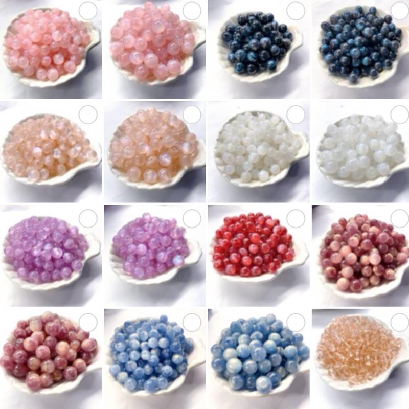 DIY 10mm 12mm Cat Eye Round Bead, Resin Colourful Round Loose Spacer Bead For Jewelry Making, Bracelet Earring Necklace Handmade Phone Chain Ornament Making Bead Lustrous Smooth and shiny