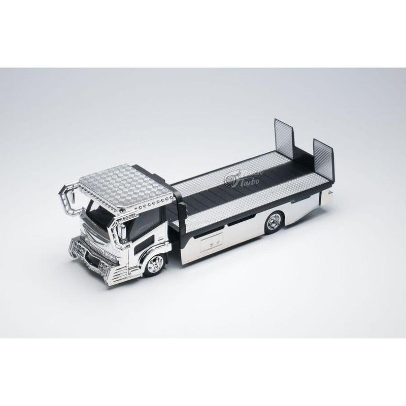 MicroTurbo Dekotura Flatbed Tow Truck w stickers (Silver Electroplating)