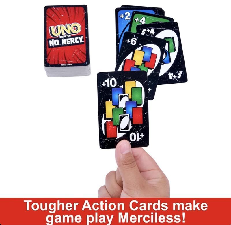 UNO card game - UNO NOMERCY PLUS Upgraded Game - 165-196 Cards with +10 Harsh Rules