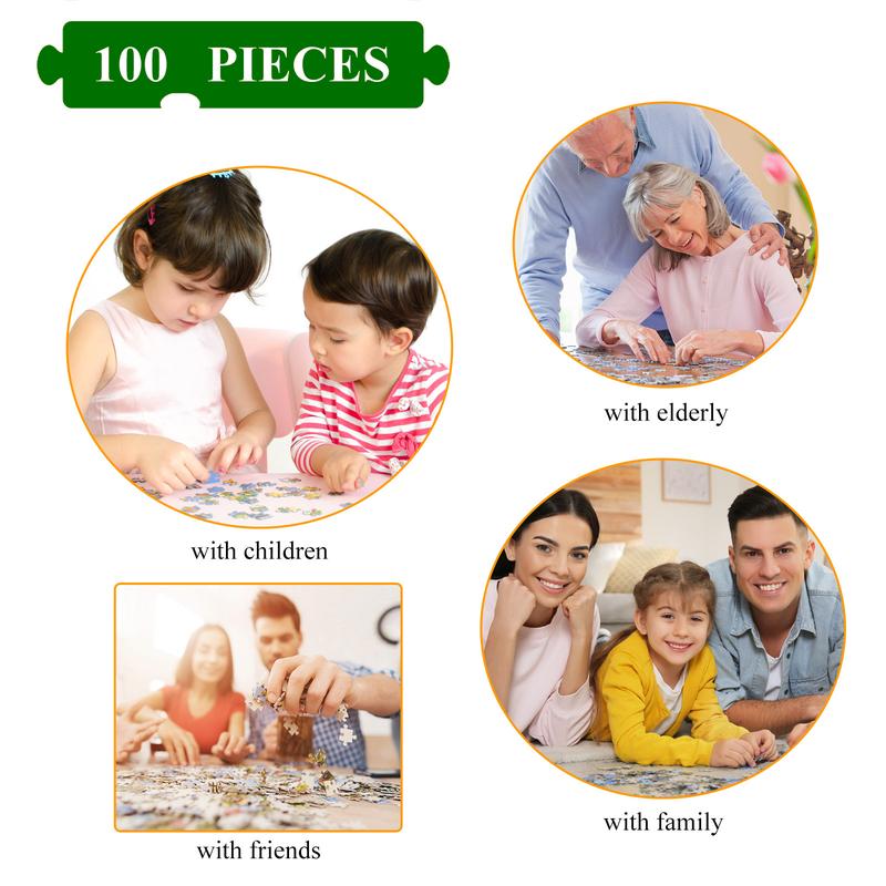 Huadada: 100 puzzles for adults, toddler puzzles，Jurassic Park, perfect for home décor holiday gifts, family games, grandparents brainstorming