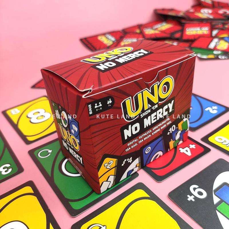 UNO card game - UNO NOMERCY PLUS Upgraded Game - 165-196 Cards with +10 Harsh Rules