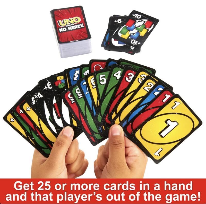 UNO card game - UNO NOMERCY PLUS Upgraded Game - 165-196 Cards with +10 Harsh Rules