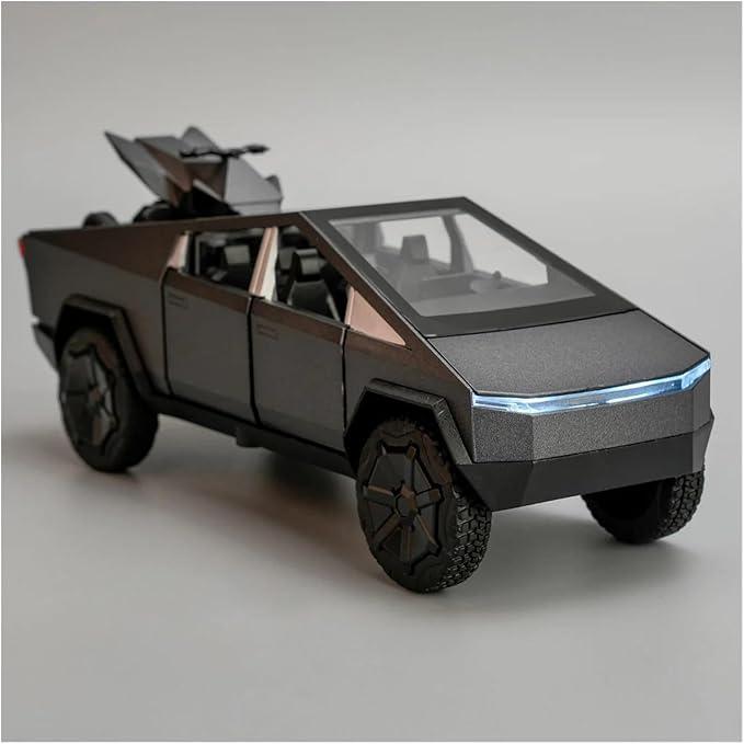 1:32 Tesla Cybertruck Pickup Truck Toy Model with Pull-Back Action, Sound & Lights – Durable, Detailed Design, Ideal for Kids & Toy Car Collectors