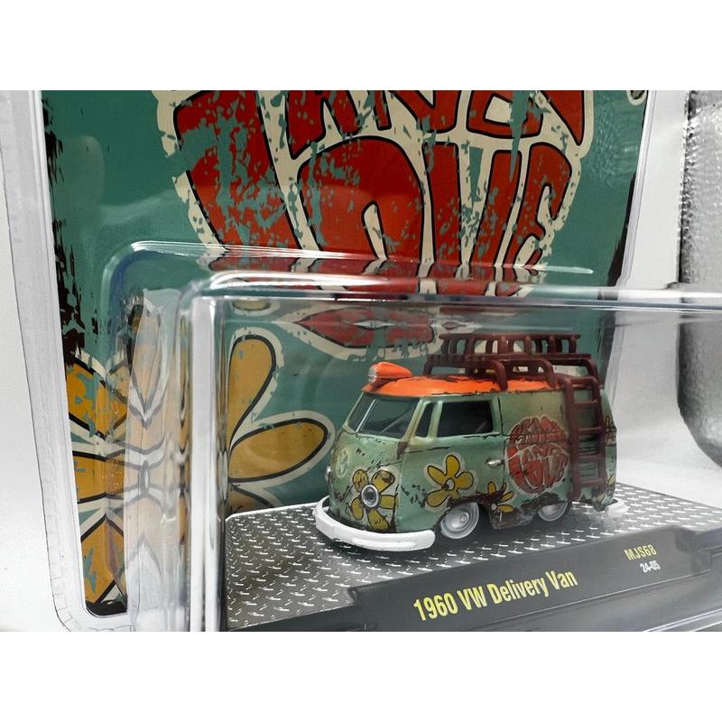 M2 Machines - 1960 Volkswagen Delivery Peace & Love (Weathered)  – Mijo Exclusives