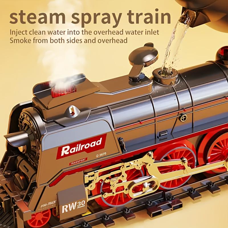 Christmas Train Set Train Toy With Light & Sound For Boys Girls, Train Toy Set Around Under The Christmas Tree Battery Powered Play Set Toy Smoke Christmas Birthday Gift For Kids Age 3 4 5 6 7 8+